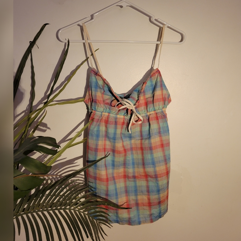 Volcom plaid tank top
